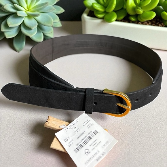 J.Crew-NWT Women’s black suede dress belt. XS-S 
Fits 27.5”-31.5” waist. New! - Picture 3 of 11
